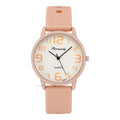 Women Fashion Silicone Watches Set Minimalist High Number  Qualities Big Dial Ladies Quartz Wristwatches With Casual Clock Gifts