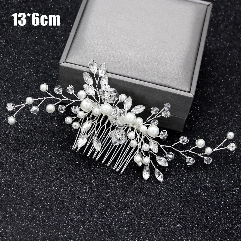 20pcs Elegant Pearl Crystal Hairpin Wedding Bridal U-shaped Metal Hair Comb Forks for Women Hairstyle Clips Jewelry Accessories