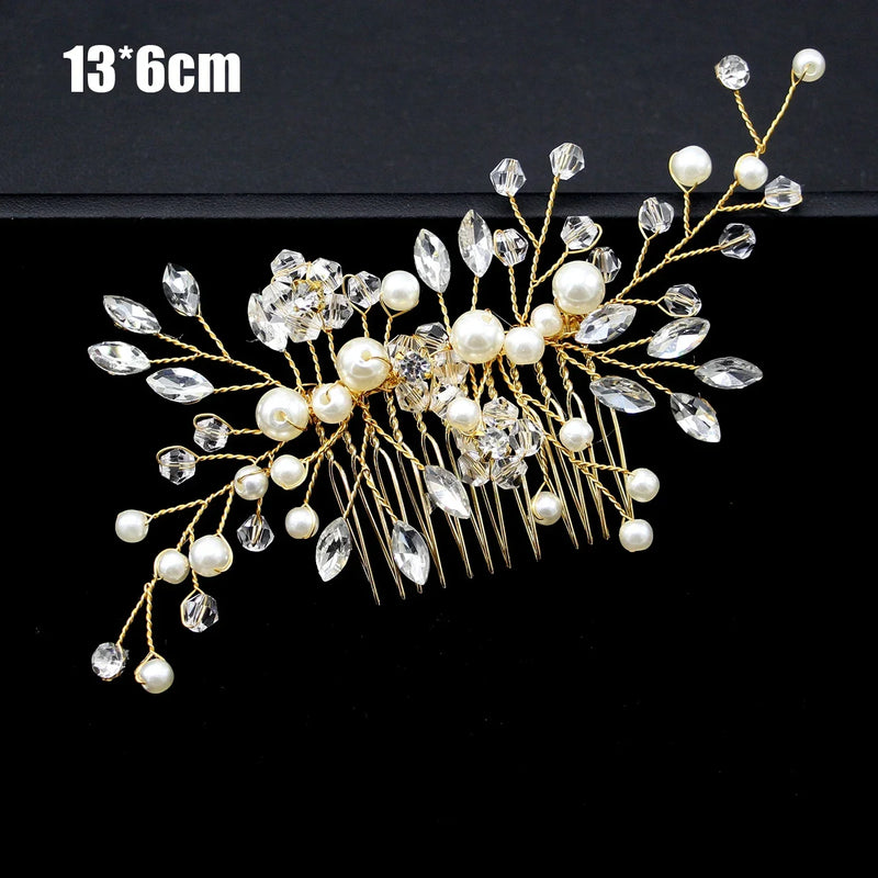 20pcs Elegant Pearl Crystal Hairpin Wedding Bridal U-shaped Metal Hair Comb Forks for Women Hairstyle Clips Jewelry Accessories